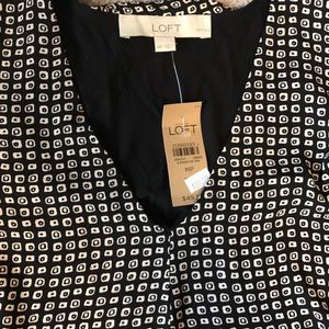 LOFT Black & White Blouse